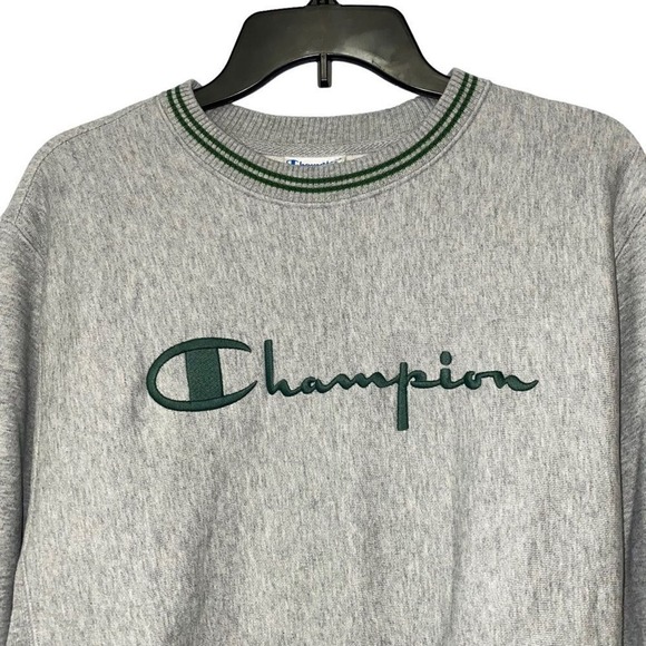 Champion Reverse Weave Crewneck Gray Small Pullover - Picture 4 of 6